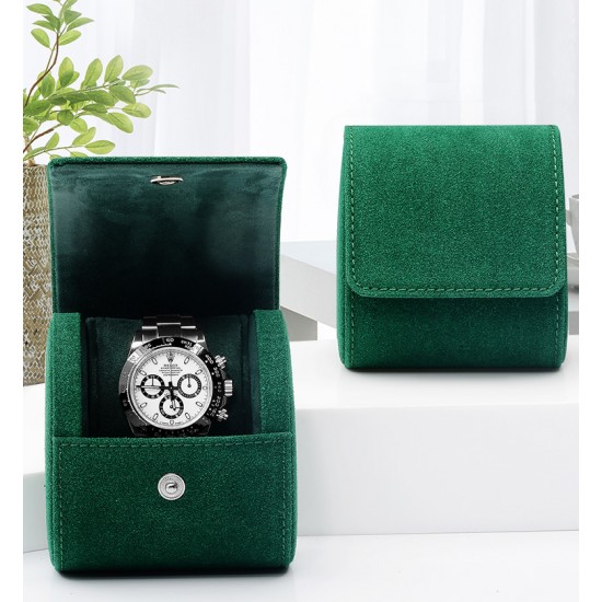 High Quality Leather Single Watch Storage Bag Round Travel Watch Box