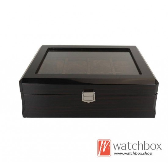 8 Slots Pieces Watch Wooden Case Storage Organizer Display Box