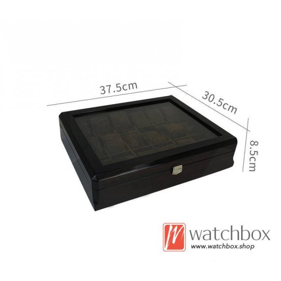 18 Slots Pieces Watch Wooden Paint Case Storage Display Organizer Box
