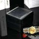 Black Small PU Leather Watch Jewelry Case Storage Gift Box