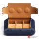3/6 Slots Pieces Top Grade Denim Watch Case Storage Travel Box