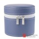 High Quality Single Watch Travel Case PU Leather Storage Round Gift Zipper Box