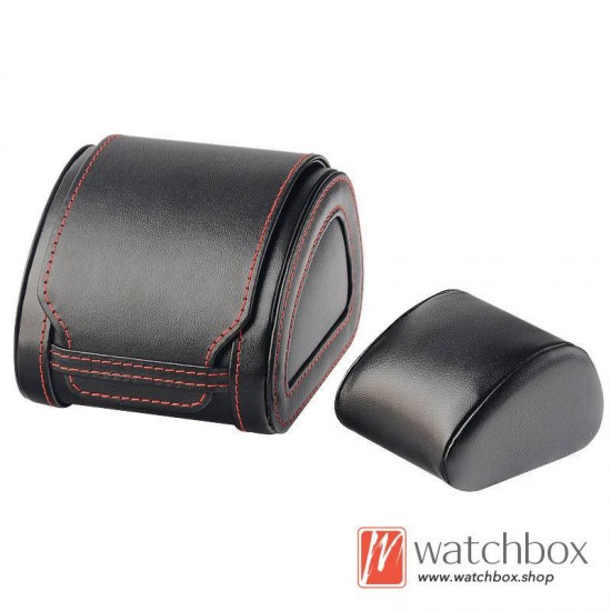 High Quality PU Leather Single Watch Case Storage Travel Gift Box