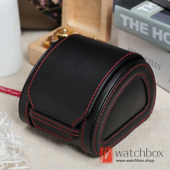 High Quality PU Leather Single Watch Case Storage Travel Gift Box