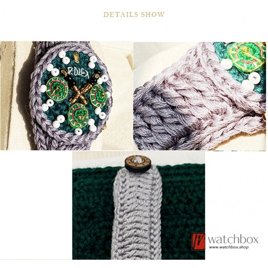 Handmade Wool Knitted Luxury Brand Watch Creative Birthday Present Handicrafts Gift