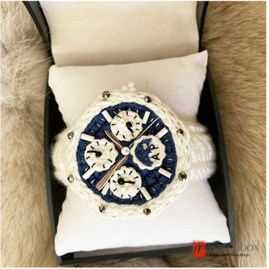 Handmade Wool Knitted Luxury Brand Watch Handicrafts Gift Creative Birthday Present