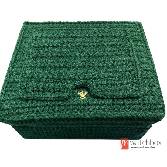 Handmade Wool Knitted Classic Green Brand Watch Handicrafts Gift Creative Special Birthday Present