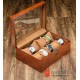 10 Slots Ash Wood Watch Jewelry Case Cuff Stotrage Display Glass Gift Box With Lock