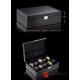 10 Slots Black Carbon Fiber Leather Watch Case Jewelry Storage Organizer Display Lock Box