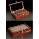 12 Slots Pieces Vintage Wood Big Pillow Watch Jewelry Case Storage Organizer Display Box