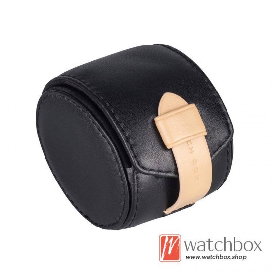 Head Layer Cow Leather Single Watch Case Storage Travel Box
