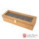 5 Slots Pieces Big Pillow Wood Watch Case Jewelry Storage Organizer Display Box