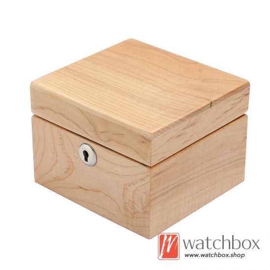 2 Slots Australian Red Cherry Pure Wood Watch Case Pillow Storage Organizer Box
