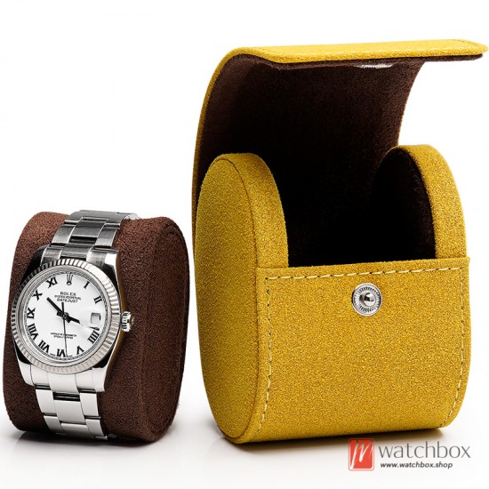 Louis Vuitton Brown Travel Watch Case Storage Box Suede