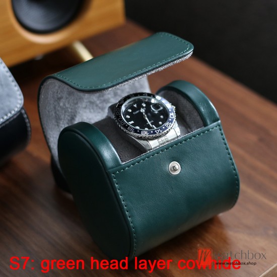 Portable Leather Single Mechanical Anti-fall Watch Case Storage Travel Box