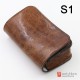 Geunine Leather Watch Case Storage Protection Travel Zipper Waist Bag Box