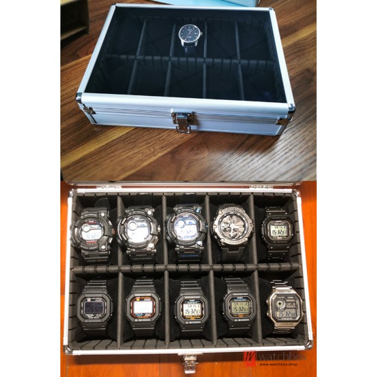 Top Quality Aluminum Alloy Casio Sport Watch Case Jewelry Storage Display Box 3/5/10 Slots