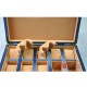 10 Slots Blue Denim Wood Watch Jewelry Case Storage Display Organizer Travel Box With Buckle