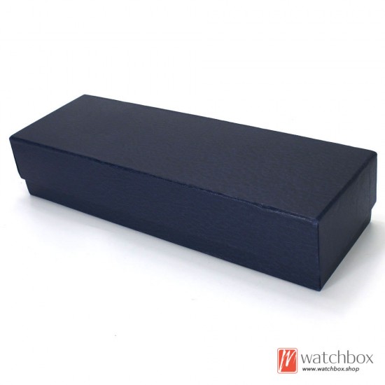 Vinatge Long Bright Paint Wood Leather Watch Jewelry Case Storage Gift Box
