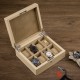 8 Slots Microfiber Leather Watch Jewelry Case Storage Organizer Box