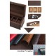 6 Slots Microfiber PU Leather Watch Jewelry Case Storage Organizer Box With Lock
