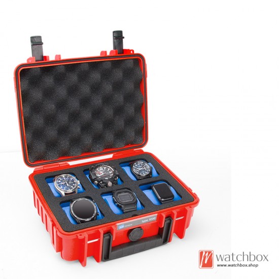 6 Grids Portable PP Plastic Outdoor Waterproof Dust-proof IP67 Watch Case Protection Travel Storage Safe Suitcase Box
