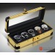 Luxurious Metal 5 Slots Watch Storage Box Jewelry Case Organizer Display Box