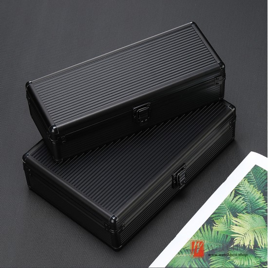 5/10 Grids Top Quality Black Aluminum Alloy Watch Jewelry Case Shockproof Storage Box