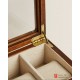 Minimalistic 5 Grids Rectangular Solid Pine Wood Linen Lining Luxury Watch Case Box Storage Box Home Decoration