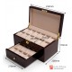 European Piano Paint Wood Watch Cases Storage Collection Drawer Lock Box Home Decoration