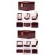 2/3/5/6/10/12 Slots Red Paint Wood Watch Case Storage Organizer Box