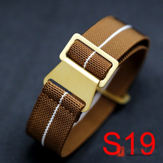 Vintage French Army Parachute Outdoor Belts Watch Strap Nylon Elastic Watchband
