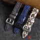 Vintage Luxury Python Skin Leather Handmade Watch Strap Watchband For Brand Watches