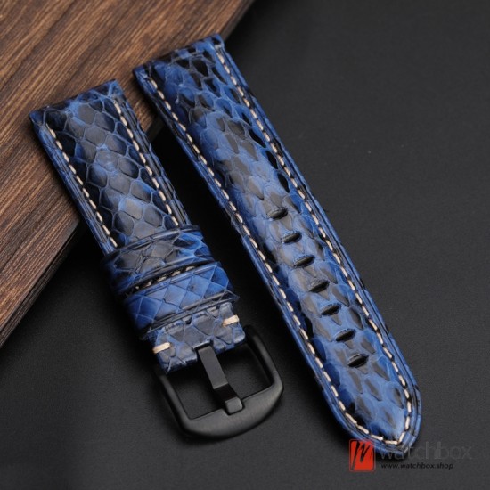 Vintage Luxury Soft Python Skin Belts Handmade Watch Strap Watchband For Brand Watches