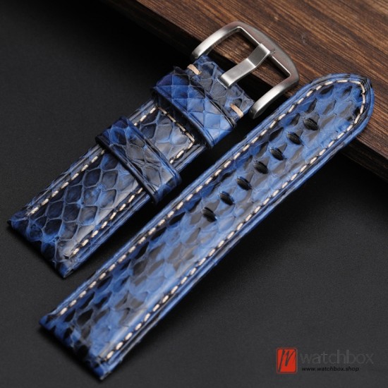 Vintage Luxury Soft Python Skin Belts Handmade Watch Strap Watchband For Brand Watches