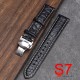 Vintage America Alligator Leather Handmade Watch Strap Watchband Butterfly Buckle For Brand Watches
