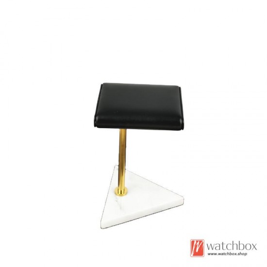 The Luxurious Triangle Marble Base PU leather Watch Stand Holder Counter Display Stand