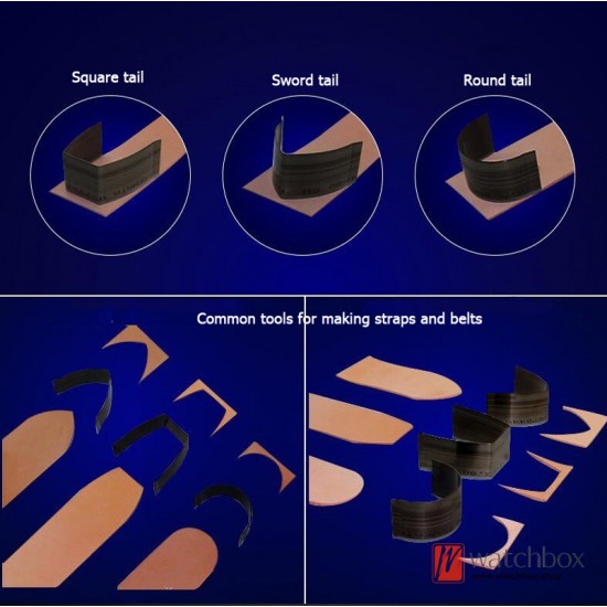 DIY Handmade Watch Leather Strap Band Belt Tail Semicircular V-shaped Cut Punch Belt Tail Processor Tool