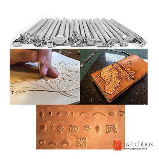 DIY Watch Leather Strap Handwork Carving Printing Logo Tool 20 Pieces Set