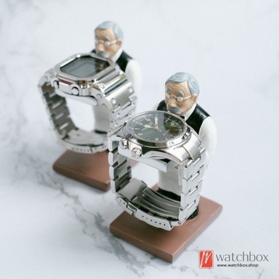 The Watch Stand Grandfather Old Housekeeper Butler Watch Display Stand Holder Christmas Gift Decoration