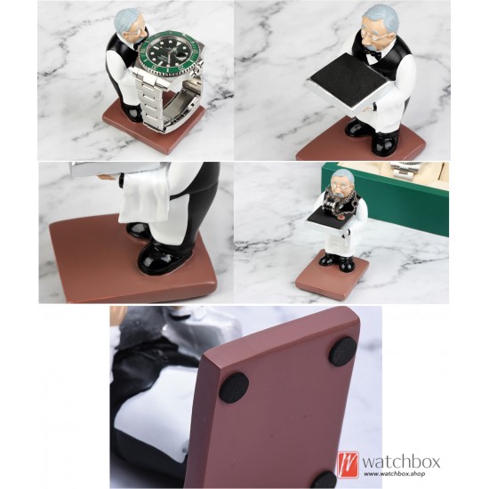 The Watch Stand Grandfather Old Housekeeper Butler Watch Display Stand Holder Christmas Gift Decoration