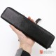 Genuine Head Layer Cow Leather Watch Travel Case Protection Long Zipper Storage Bag