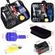 147 PCS Watch Repair Kit, Professional Watchmaker Tool Kit Watch Back Case Holder Opener Link Remover Spring Bar Pin Tool Set with Carrying Case