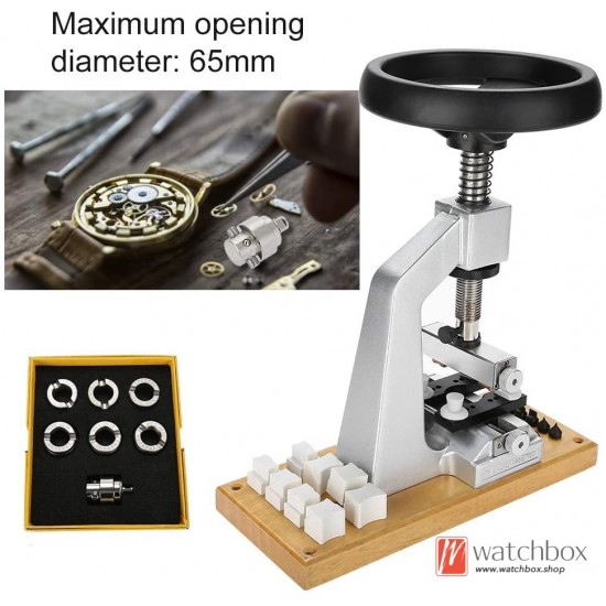 5700 Bench Wristwatch Back Opener with 6 Dies Accessories Watchmaker Repair For Rolex Watch Making and Opening and Closing Watch Case Opener