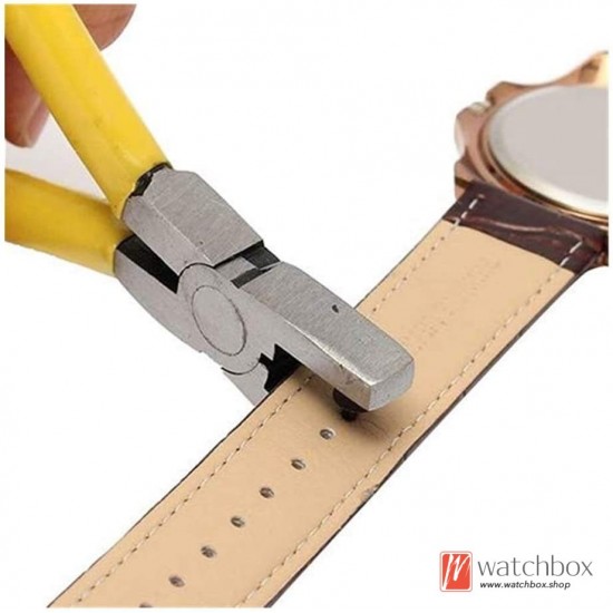 Watch Band Leather Hole Punch Plier Universal 2.0mm Hand Strap Wrist Belt Puncher Pliers Repair Tools Suitable for Belts, Dog Collars, Shoes, DIY Home or Craft Projects