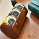 High Grade 3 Grids Genuine Cow Leather Watch Case Storage Organizer Travel Sport Portable Protection Box