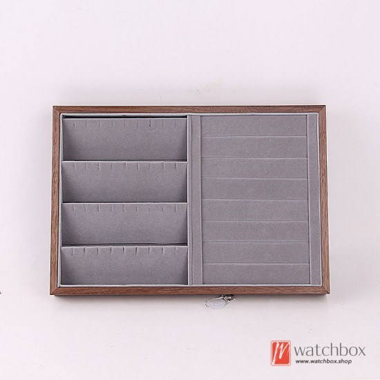 Wood Watch Jewelry Rings Cuff Case Watch Shop Display Tray Box