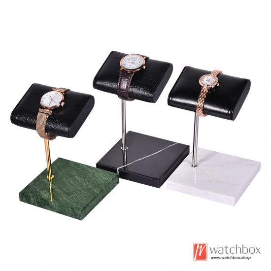 The Luxurious Marble PU leather Watch Stand Holder Counter Display Stand