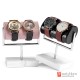 The Luxurious Rectangle Marble Base Flannel Leather Support Watch Stand Holder Counter Display Stand