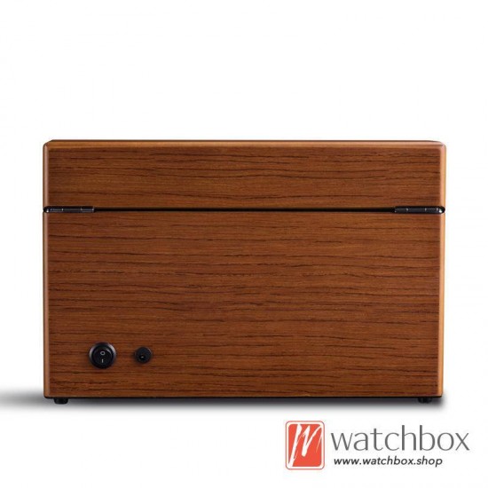 Top Quality Mechanical Auto Rotate Wood Watch Winder Case Storage Display Box 4+6
